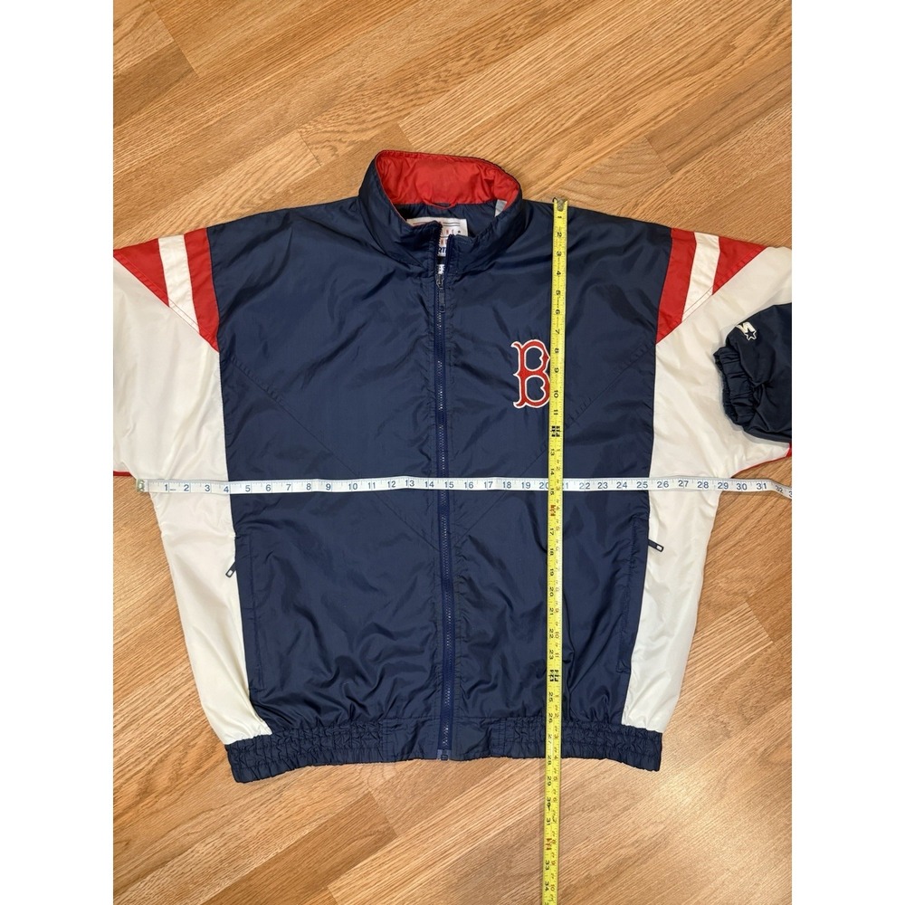 Vintage 90s Boston Red Sox Starter Full Zip Light Weight Windbreaker Jacket XL - Picture 10 of 13